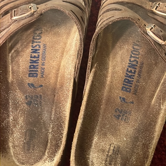 Birkenstock Granada Brown Oiled Leather 2 strap Sandals size 11 - Picture 6 of 17